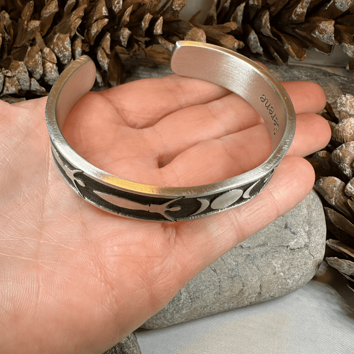 Celtic Triple Moon Goddess Bracelet Cuff Bracelet La Vie Bien Celtic Triple Moon Goddess Bracelet