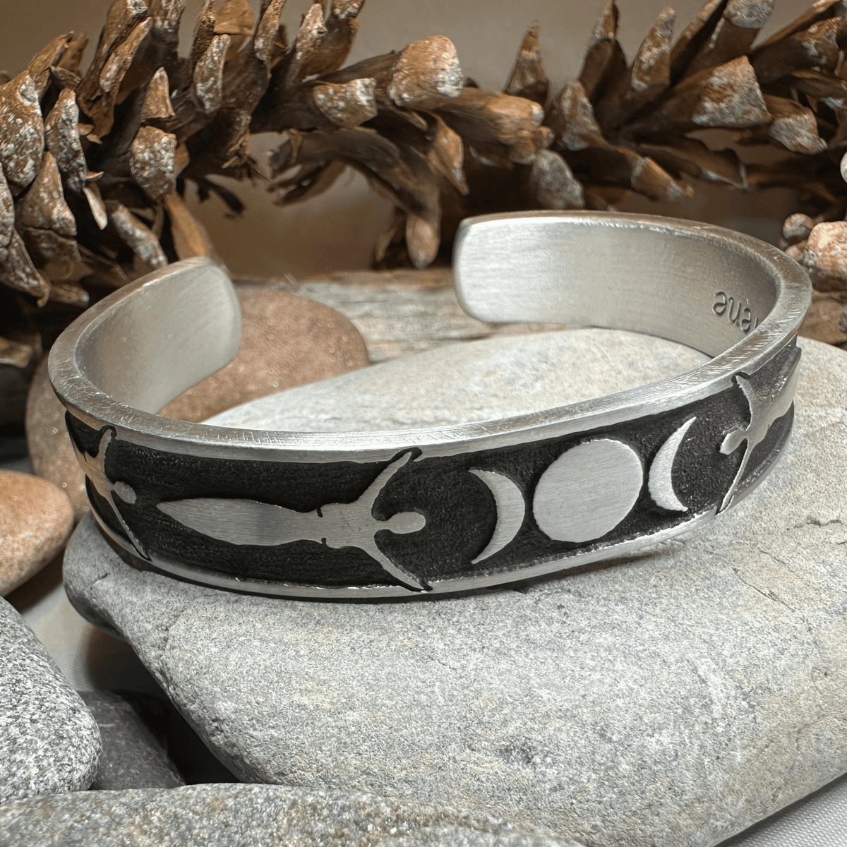 Celtic Triple Moon Goddess Bracelet Cuff Bracelet La Vie Bien Celtic Triple Moon Goddess Bracelet