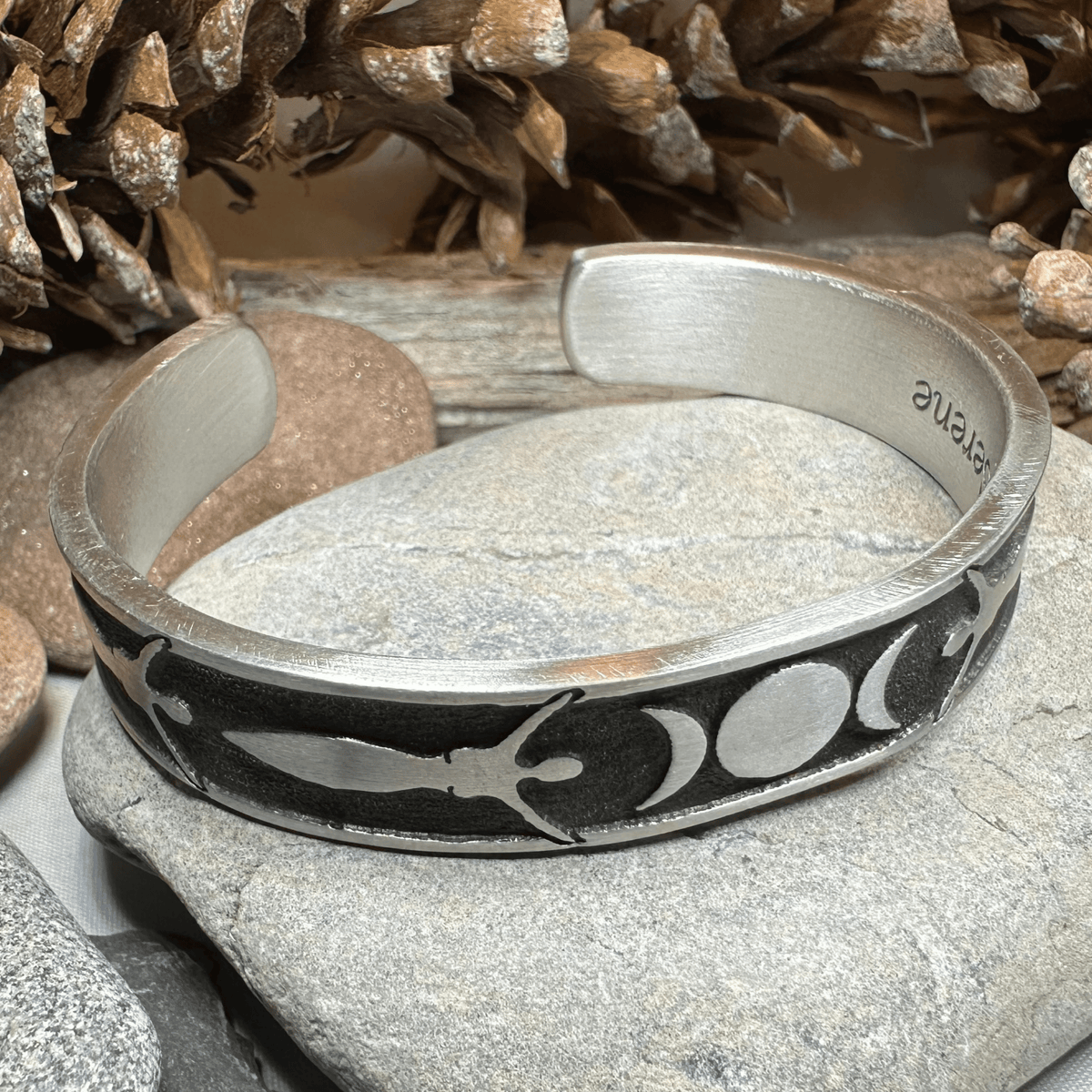 Celtic Triple Moon Goddess Bracelet Cuff Bracelet La Vie Bien Celtic Triple Moon Goddess Bracelet