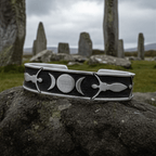 Celtic Triple Moon Goddess Bracelet Cuff Bracelet La Vie Bien Celtic Triple Moon Goddess Bracelet
