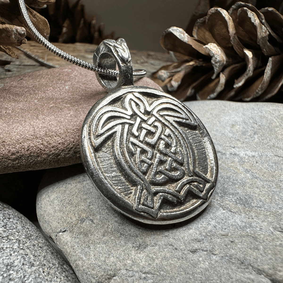 Celtic Turtle Pewter Necklace Pendant La Vie Bien Celtic Turtle Pewter Necklace