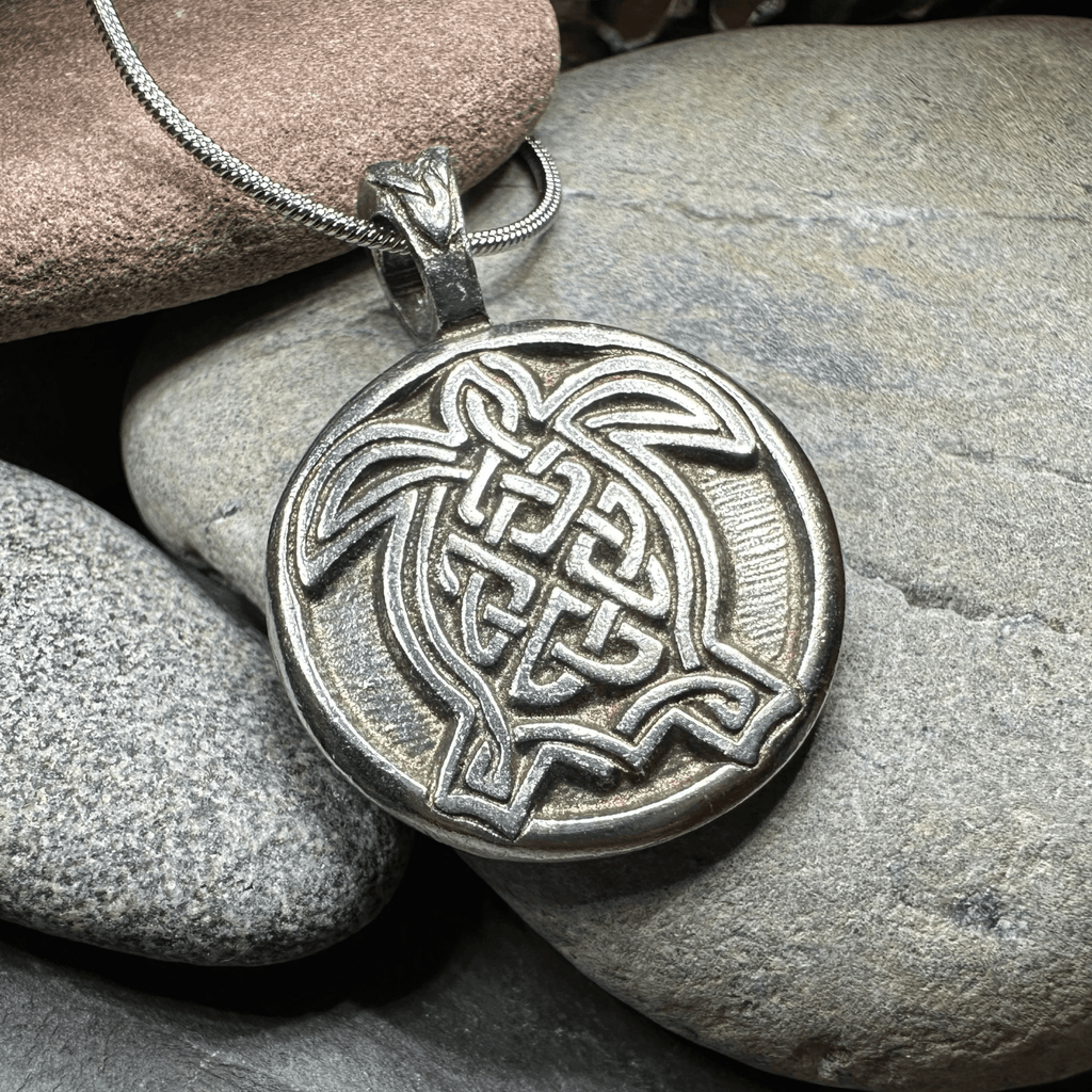 Celtic Turtle Pewter Necklace Pendant La Vie Bien Celtic Turtle Pewter Necklace