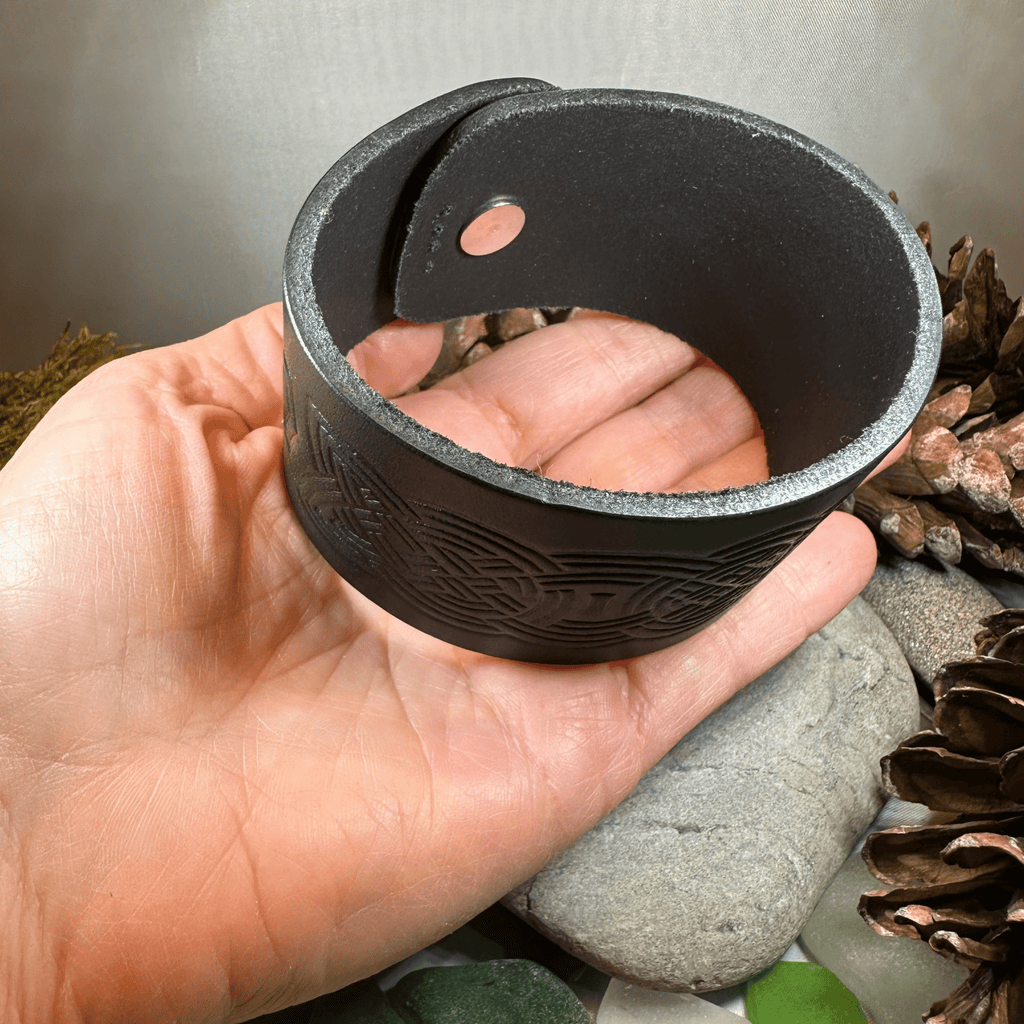 Celtic Warrior Leather Cuff Bracelet Bracelet La Vie Bien Celtic Warrior Leather Cuff Bracelet