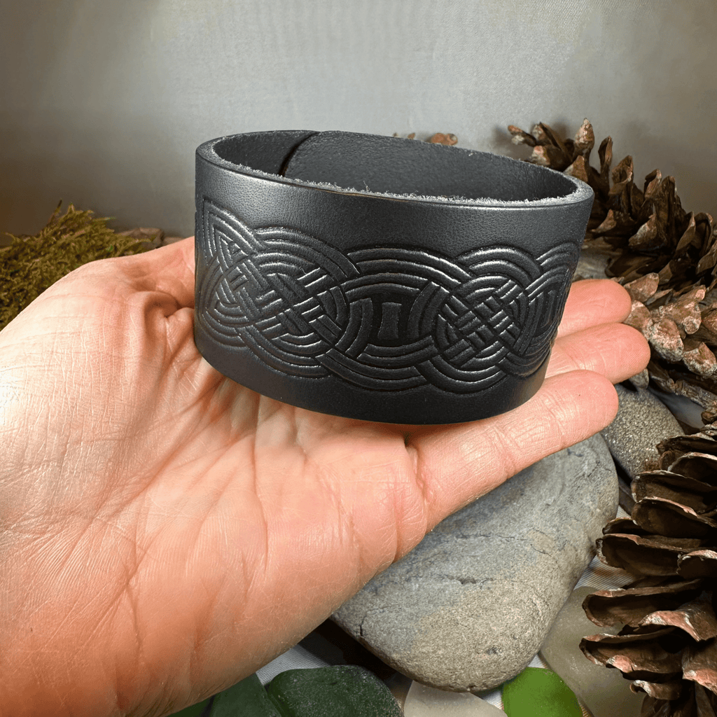 Celtic Warrior Leather Cuff Bracelet Bracelet La Vie Bien Celtic Warrior Leather Cuff Bracelet