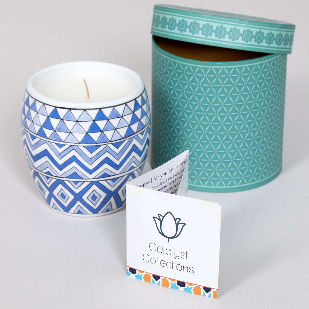 Ceramic Artisan Hand-Poured Candle Decorative Home Accent La Vie Bien Ceramic Artisan Hand-Poured Candle
