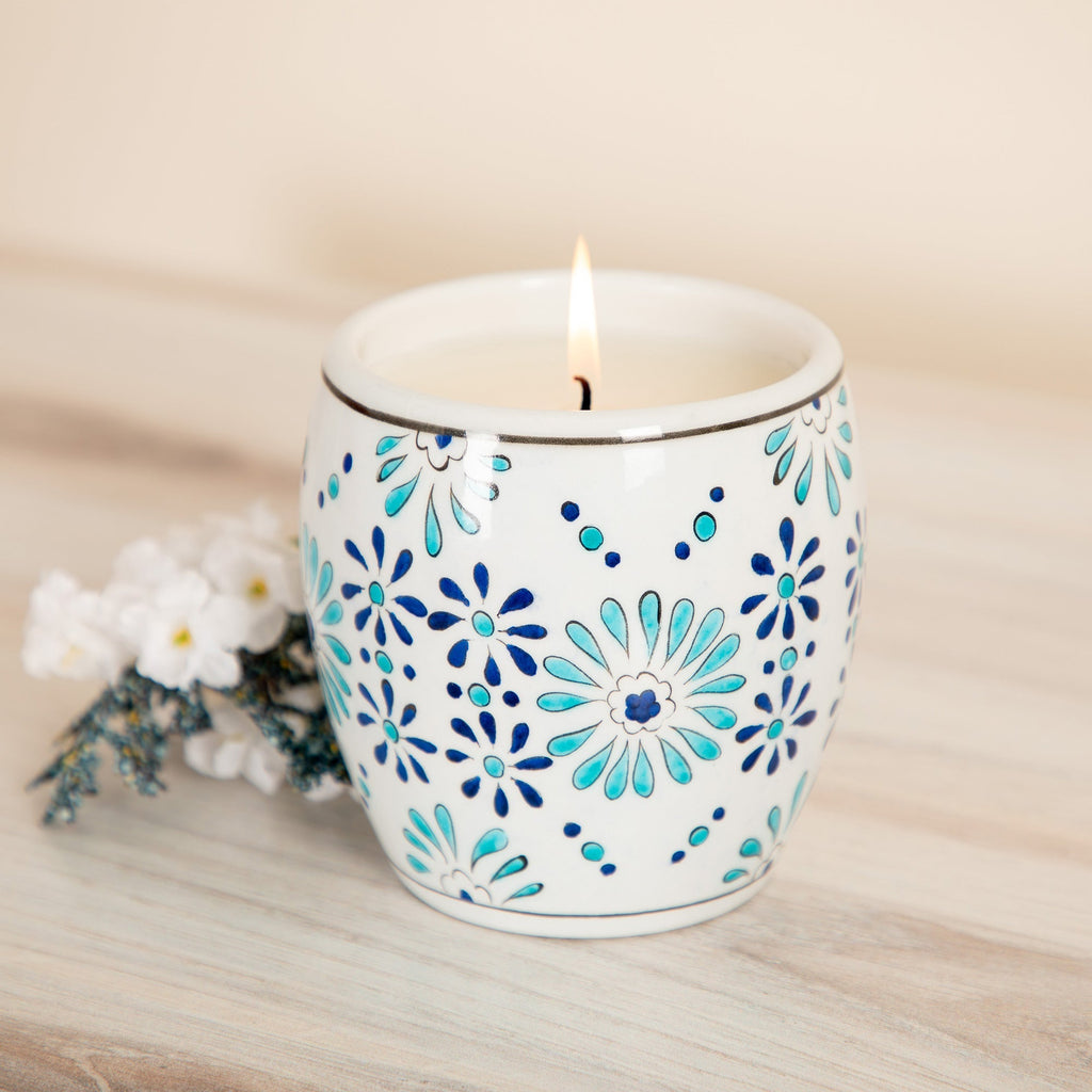 Ceramic Artisan Hand-Poured Candle Decorative Home Accent La Vie Bien Ceramic Artisan Hand-Poured Candle