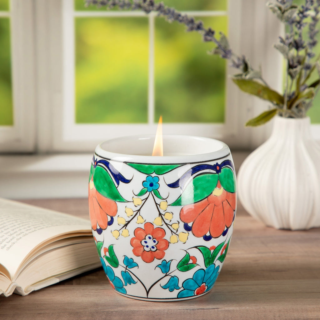 Ceramic Artisan Hand-Poured Candle Decorative Home Accent La Vie Bien Ceramic Artisan Hand-Poured Candle