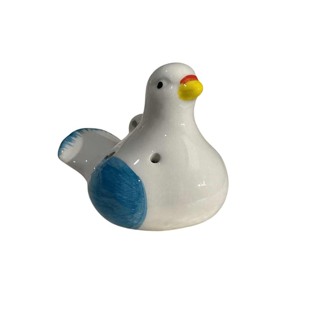 Ceramic Bird Water Whistle – Blue Wing by Music Frog Co