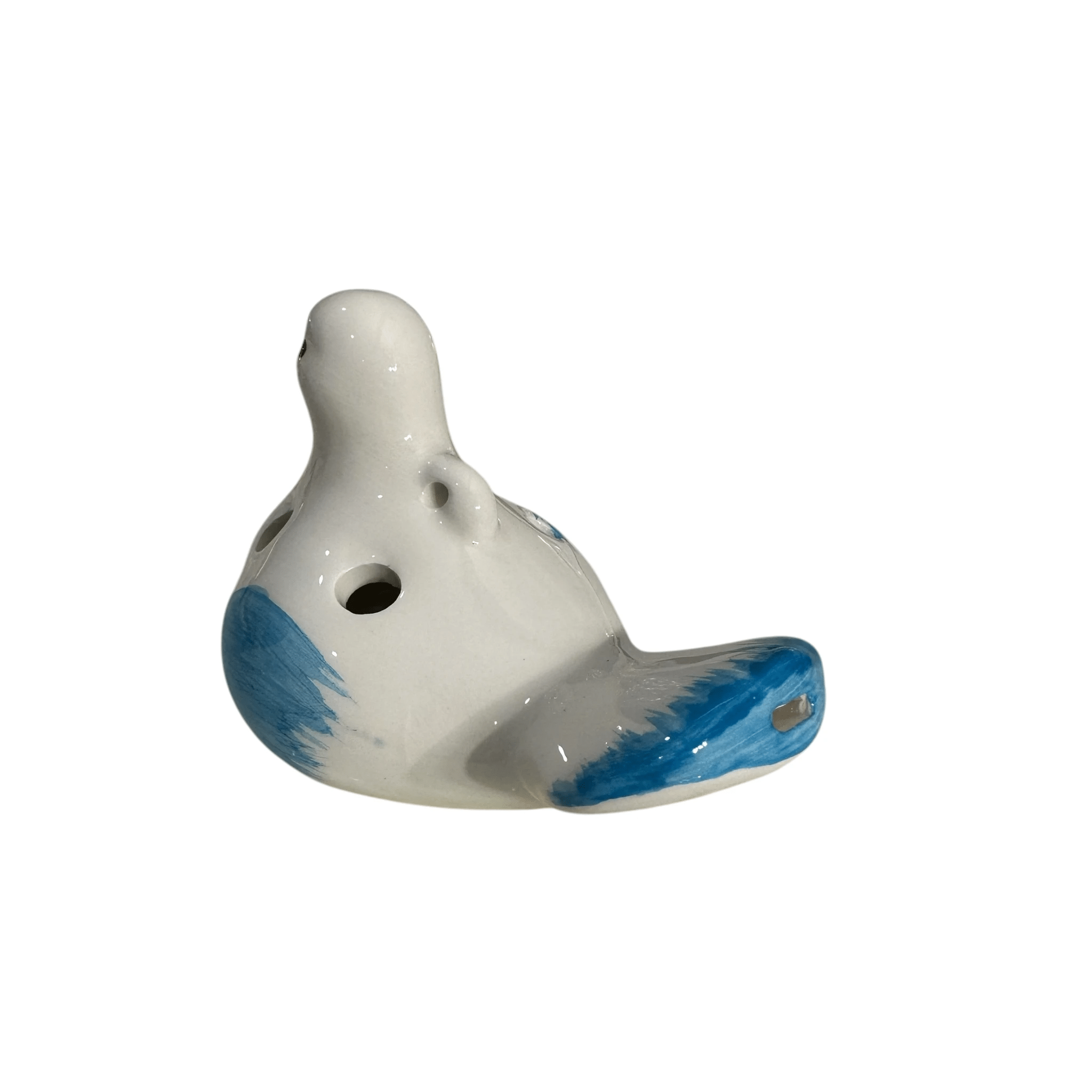 Ceramic Bird Water Whistle – Blue Wing by Music Frog Co