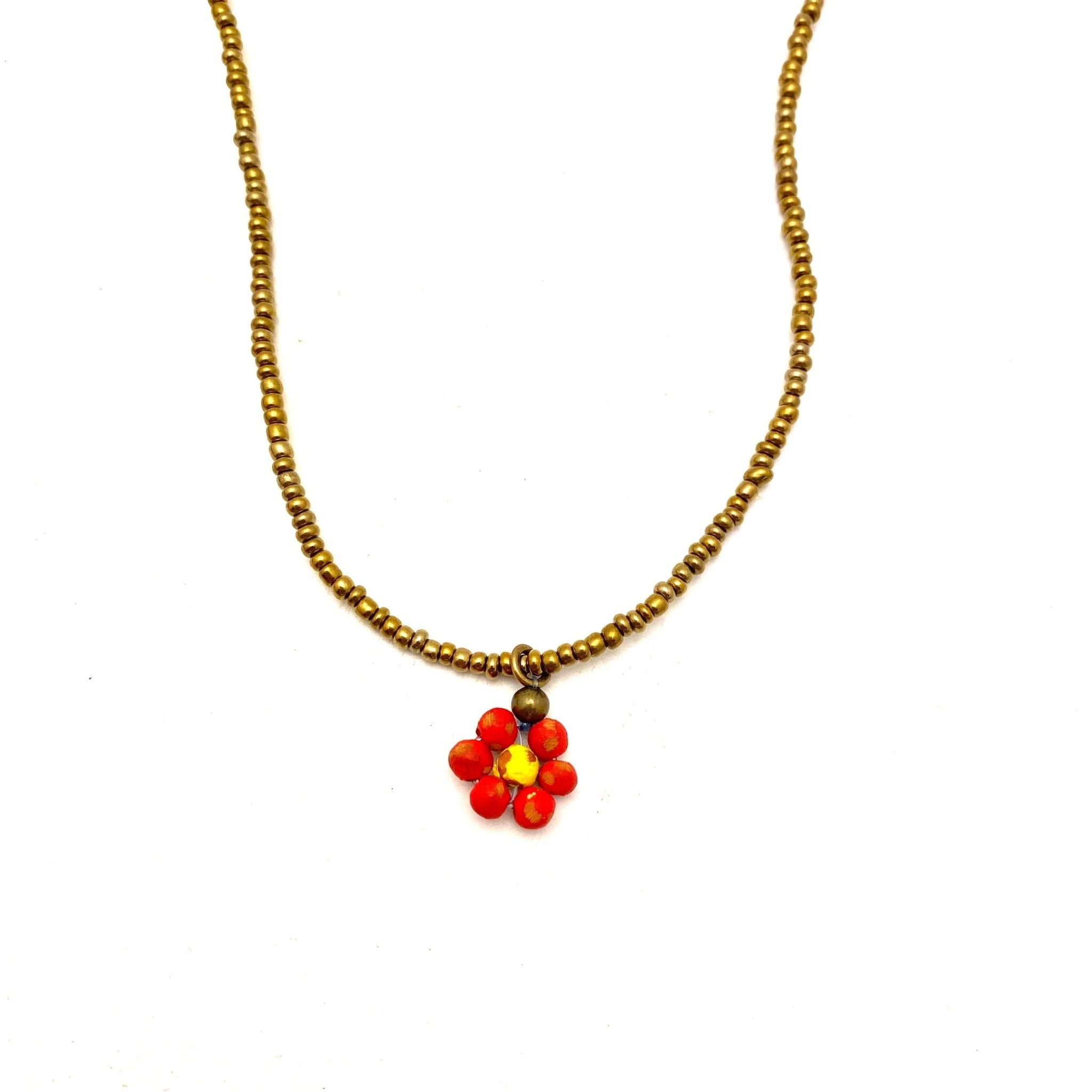 Ceramic Daisy Necklace Necklace La Vie Bien Ceramic Daisy Necklace