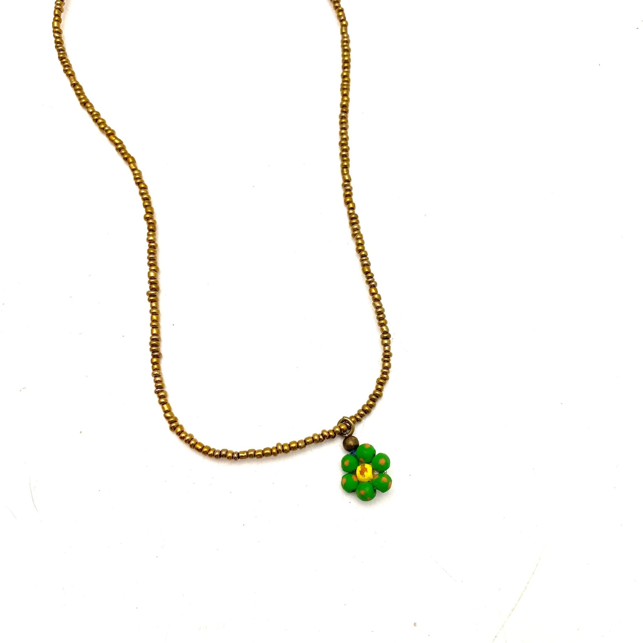 Ceramic Daisy Necklace Necklace La Vie Bien Ceramic Daisy Necklace