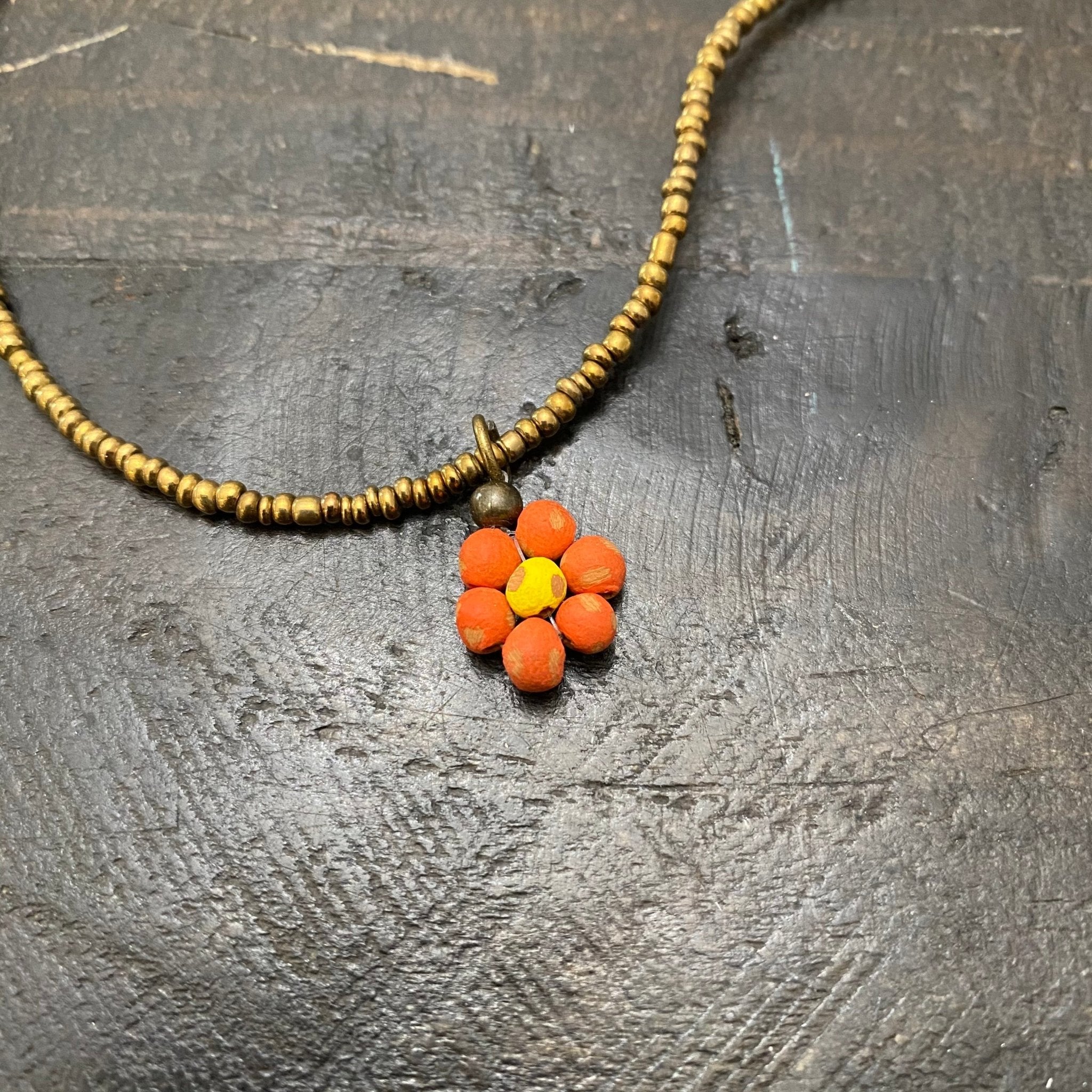 Ceramic Daisy Necklace Necklace La Vie Bien Ceramic Daisy Necklace