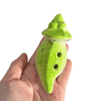 Ceramic Dinosaur Ocarina Green by Music Frog Co