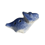 Ceramic Dinosaur Ocarina Navy by Music Frog Co