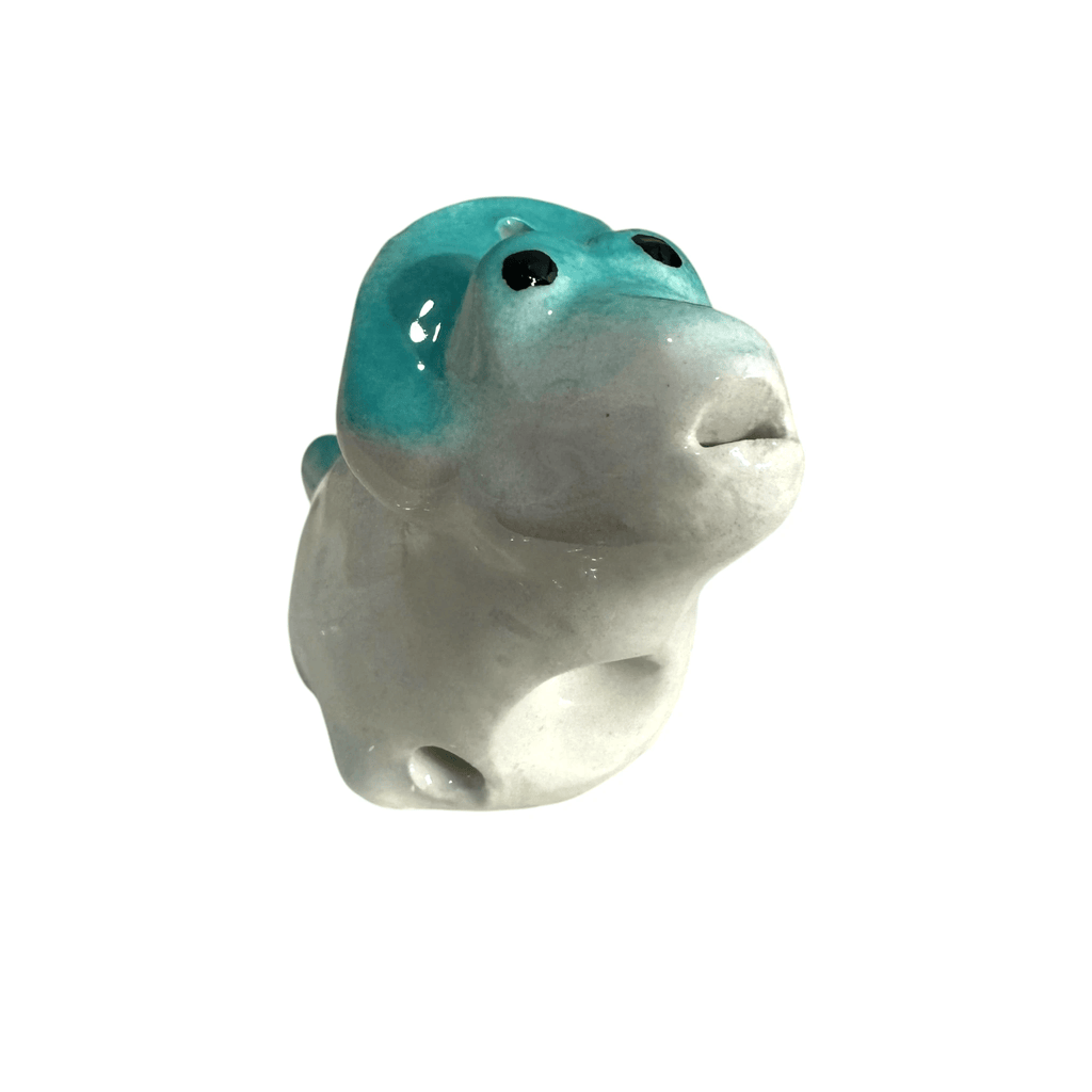 Ceramic Dinosaur Ocarina Teal by Music Frog Co