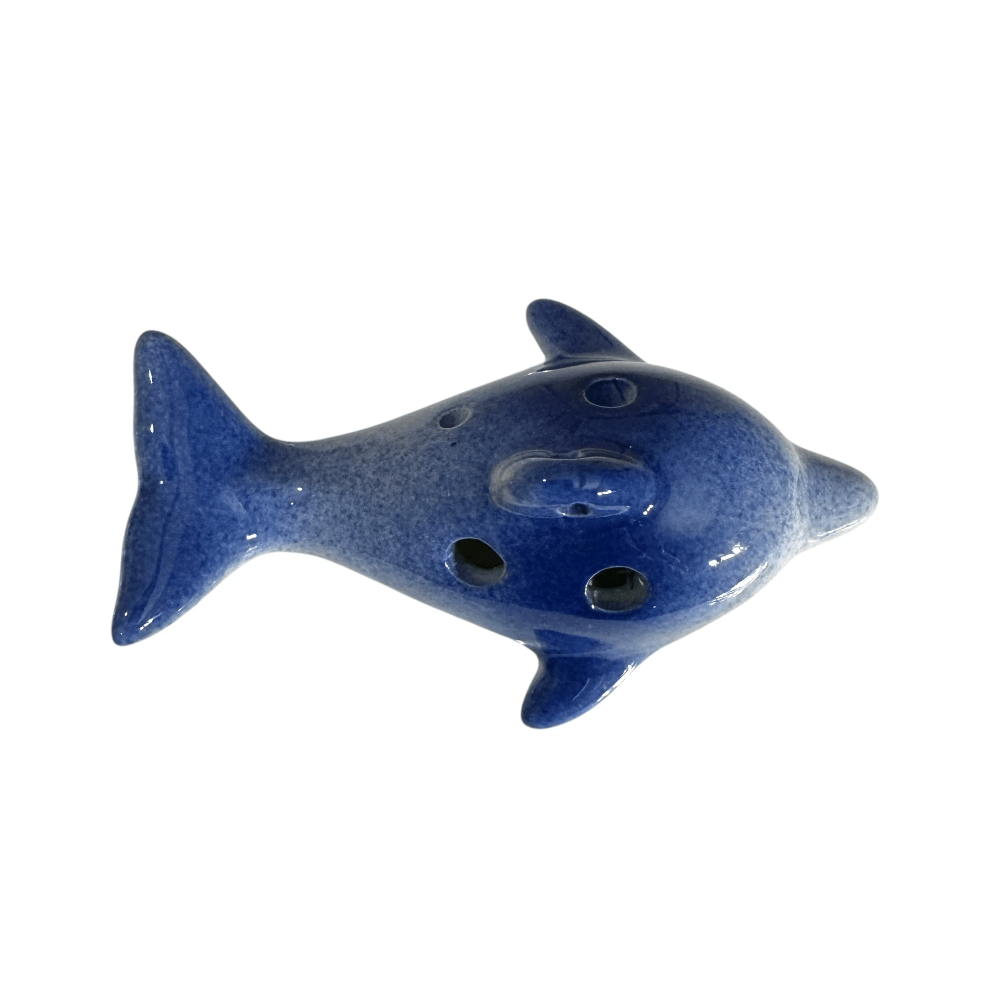 Ceramic Dolphin Ocarina Ocean Blue by Music Frog Co