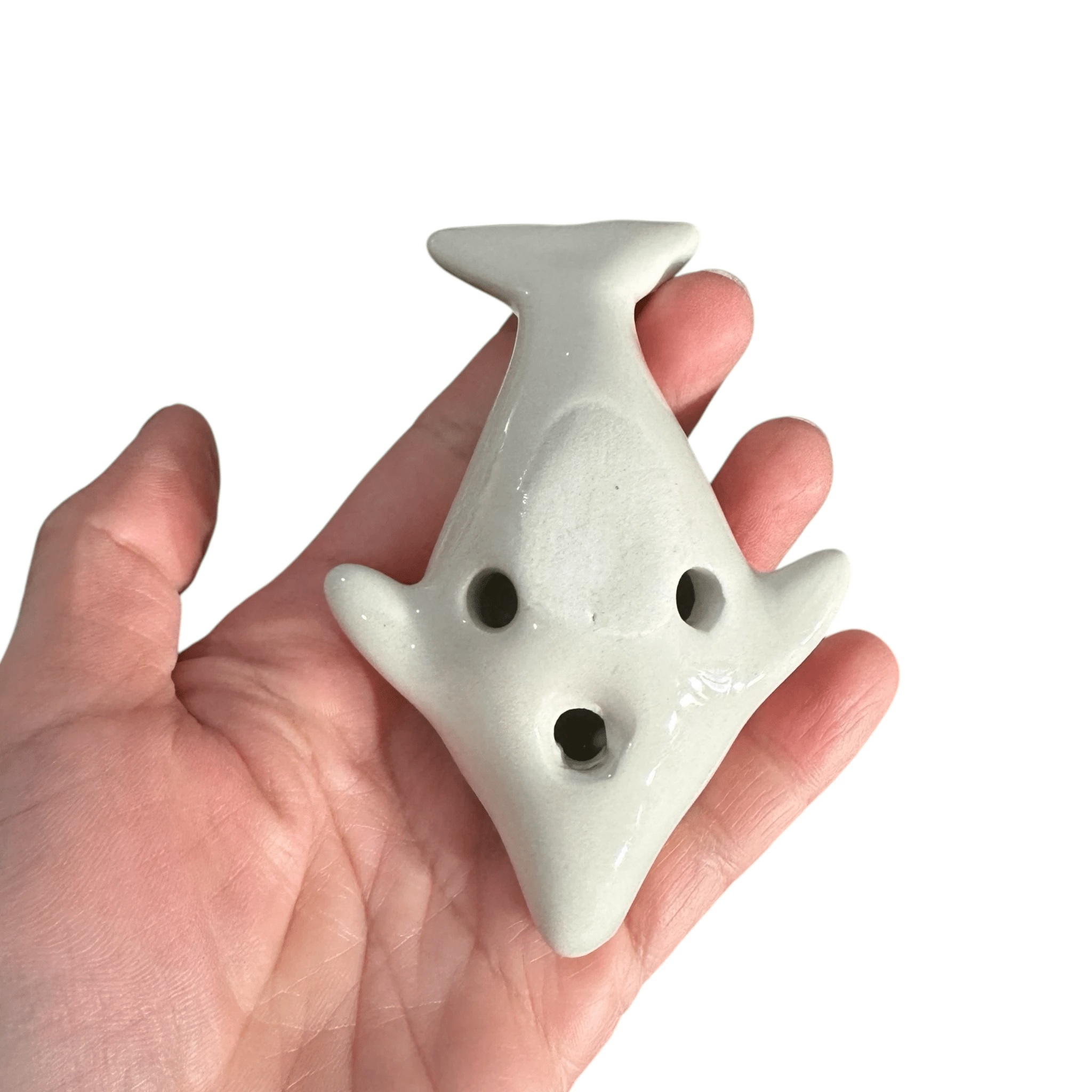 Ceramic Dolphin Ocarina Pink by Music Frog Co