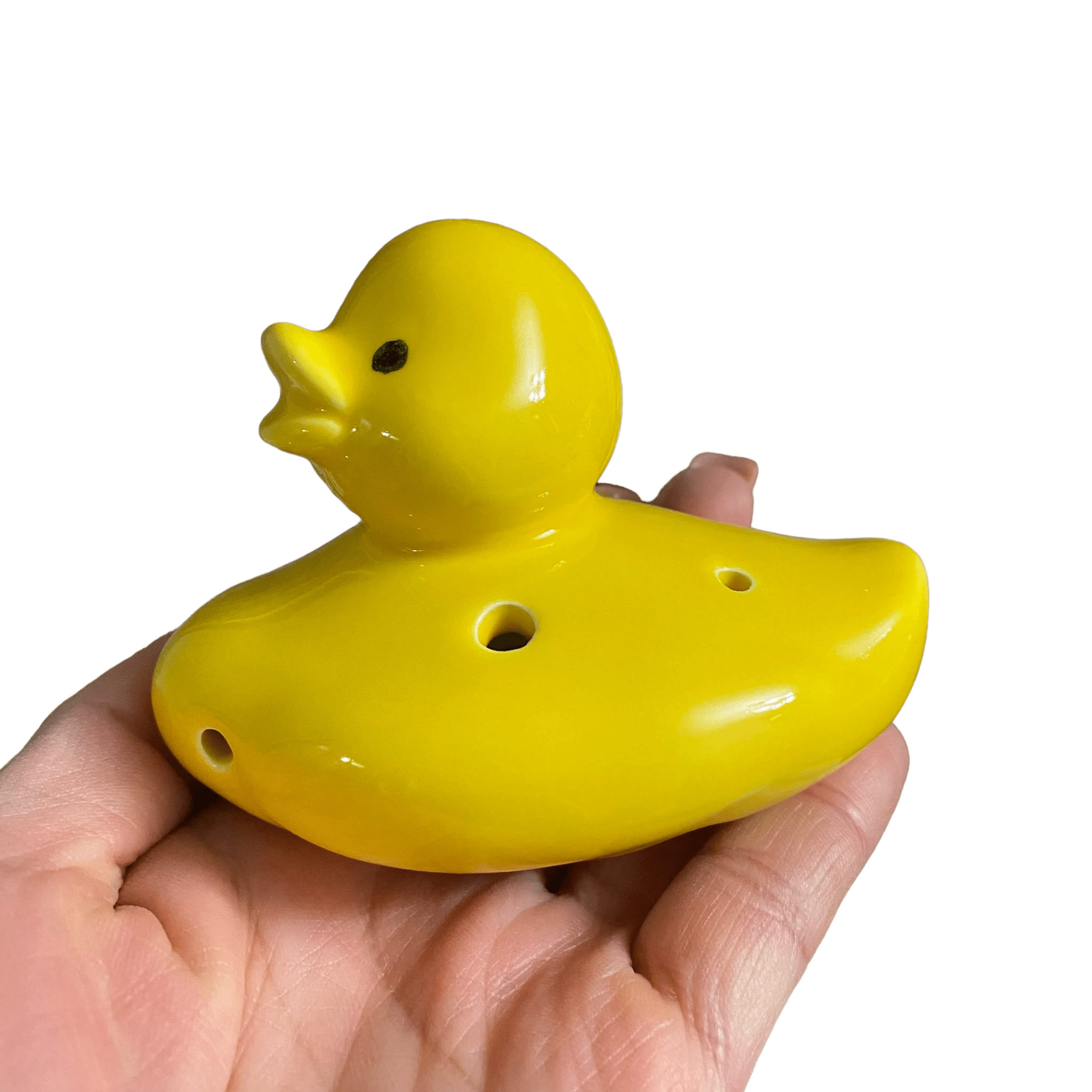 Ceramic Duck Ocarina Yellow by Music Frog Co