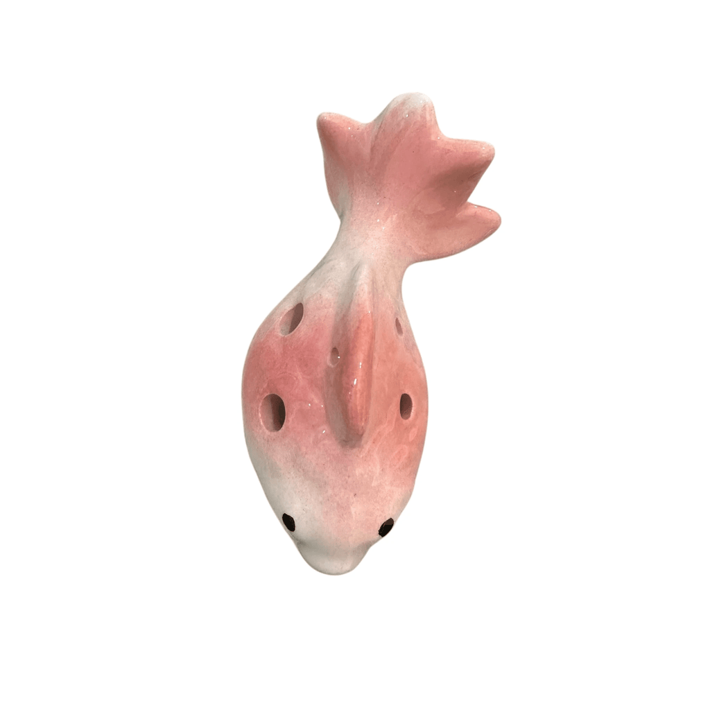 Ceramic Goldfish Ocarina Ocean Pink by Music Frog Co
