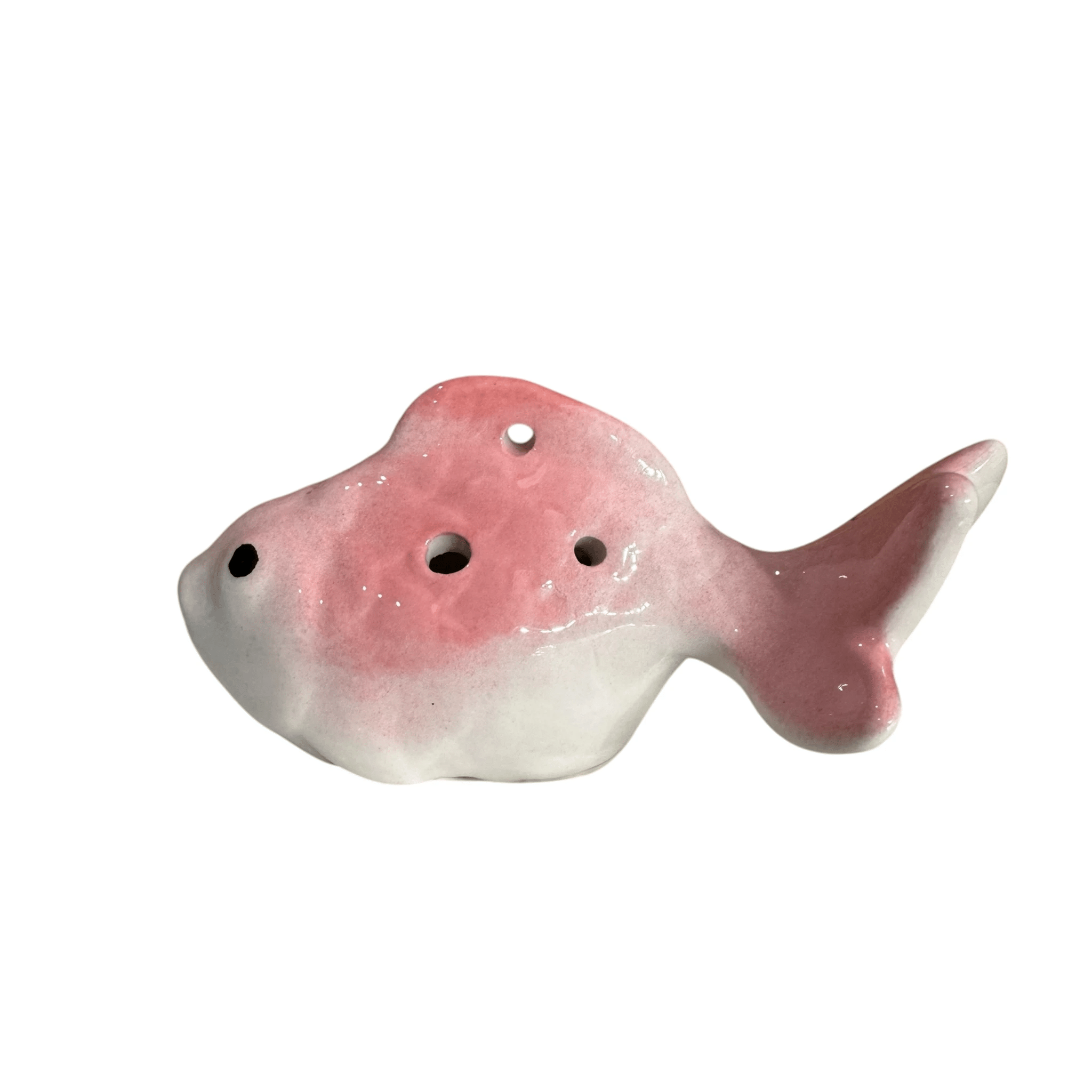 Ceramic Goldfish Ocarina Ocean Pink by Music Frog Co