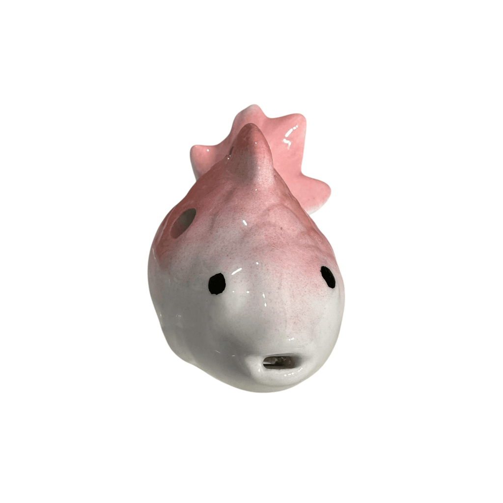 Ceramic Goldfish Ocarina Ocean Pink by Music Frog Co