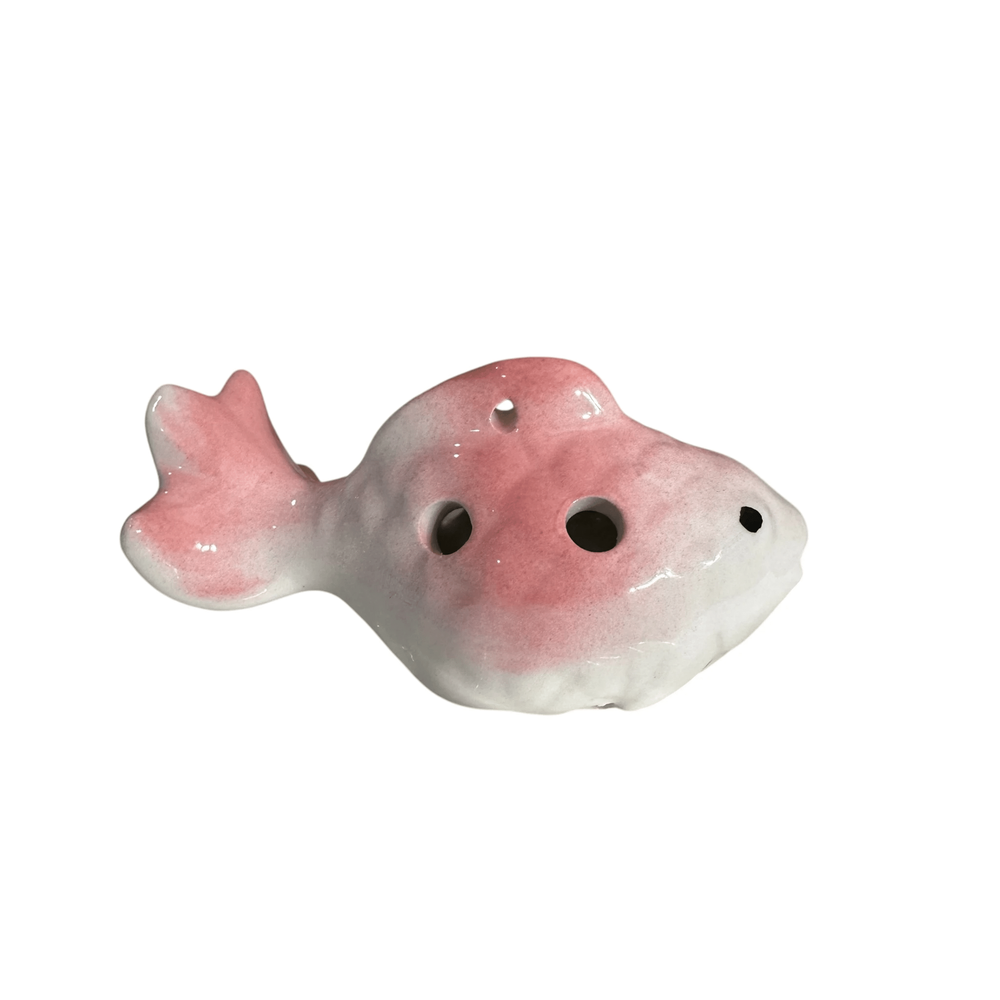 Ceramic Goldfish Ocarina Ocean Pink by Music Frog Co
