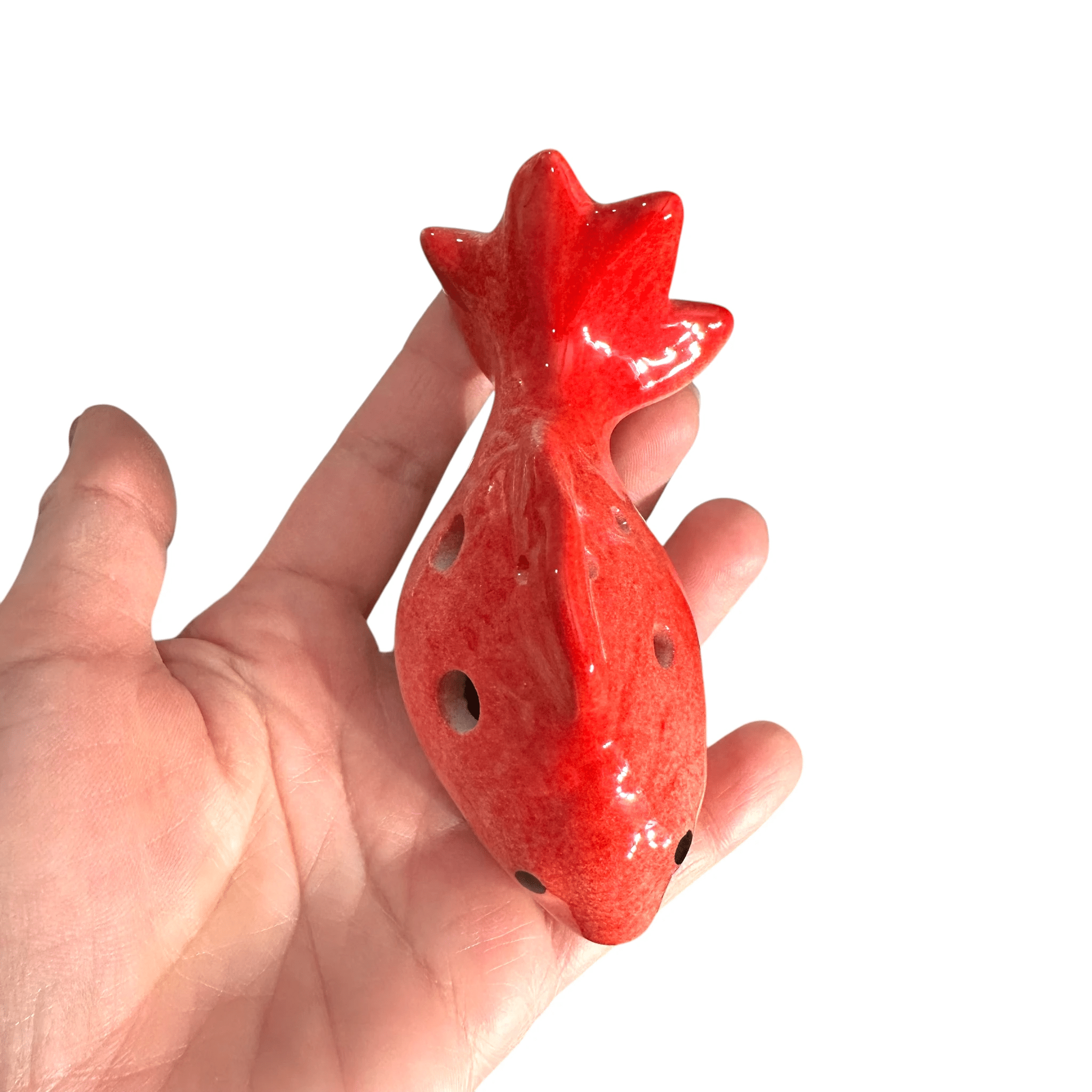 Ceramic Goldfish Ocarina Ocean Red by Music Frog Co