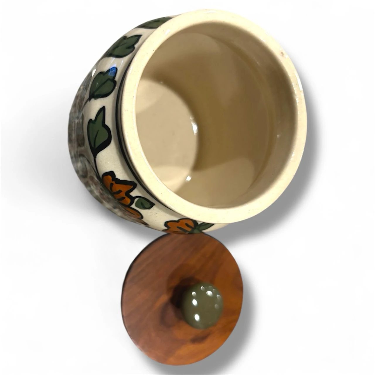 Ceramic Jars with Wooden Lids by Bohozena
