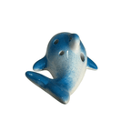 Ceramic Playful Dolphin Ocarina Sky by Music Frog Co