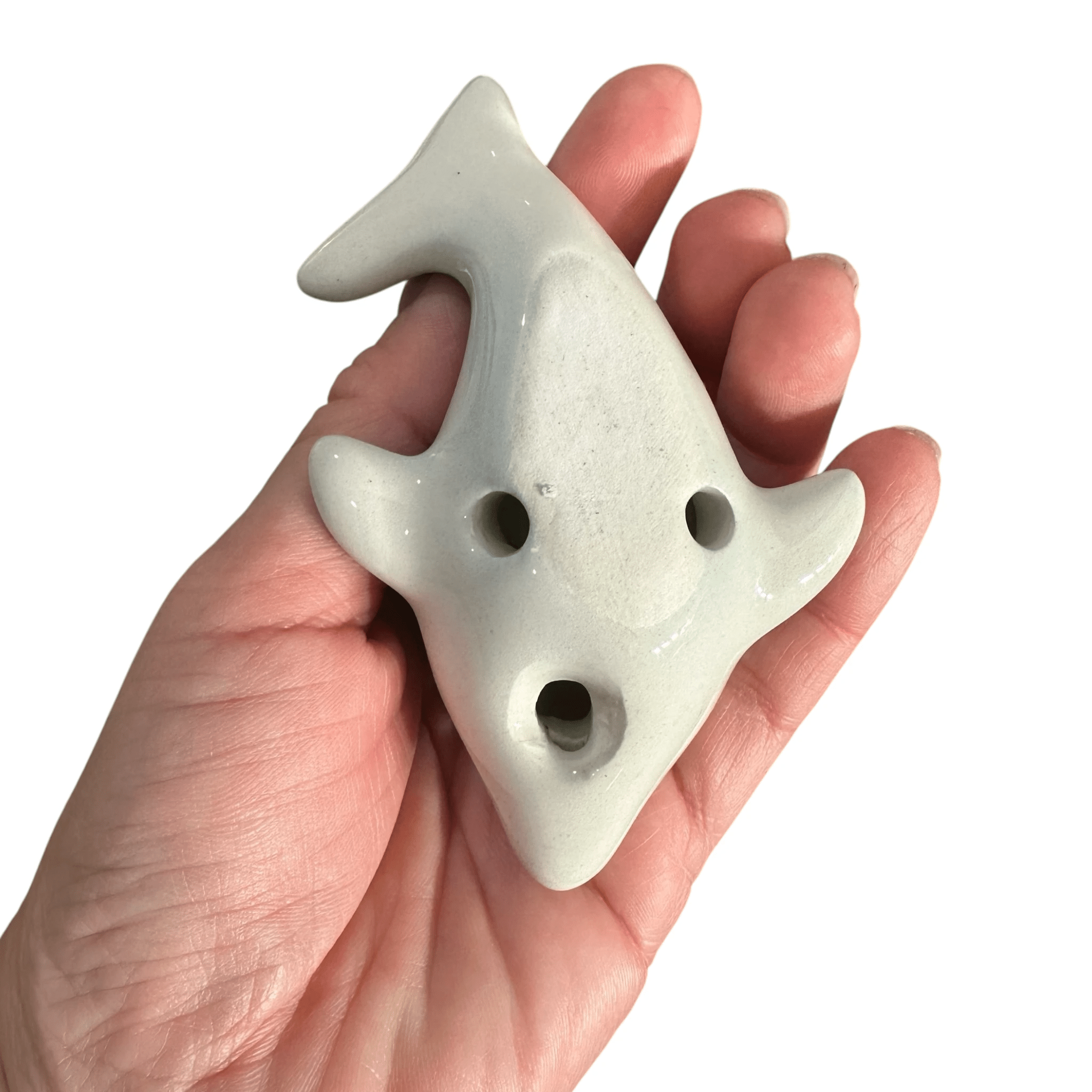 Ceramic Playful Dolphin Ocarina Sky by Music Frog Co