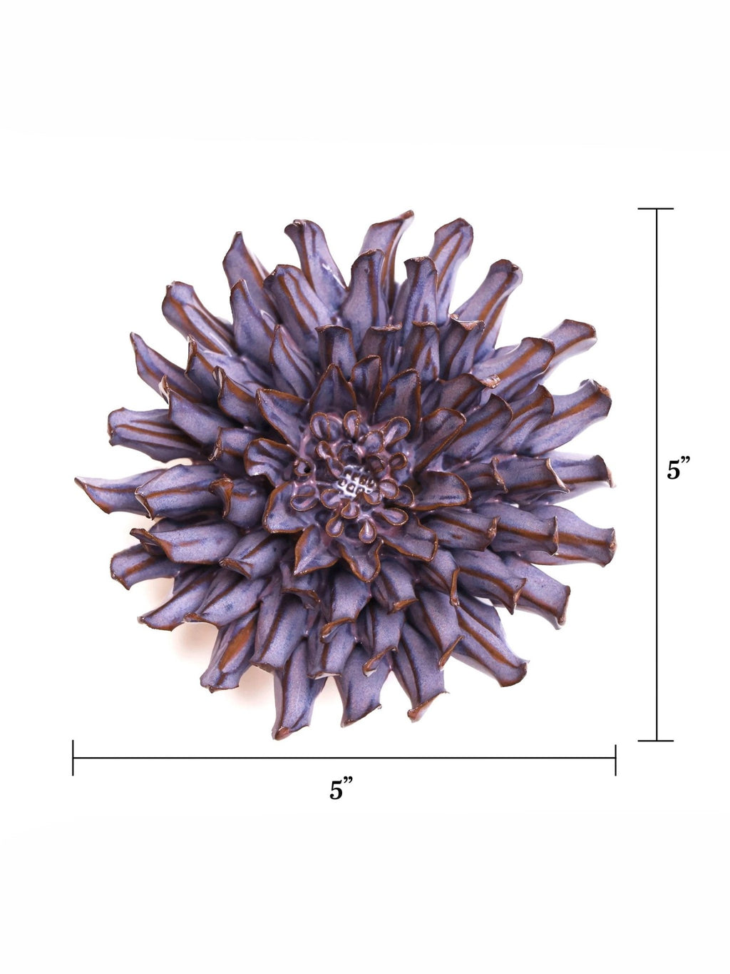 Ceramic Purple Dahlia by Ash & Rose