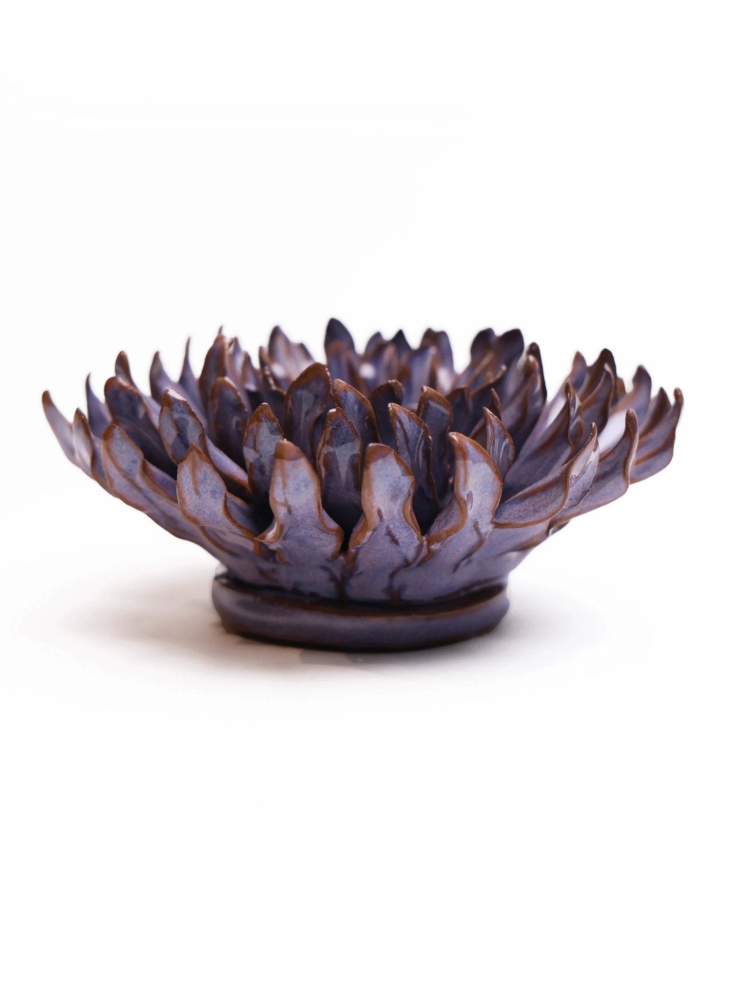 Ceramic Purple Dahlia by Ash & Rose