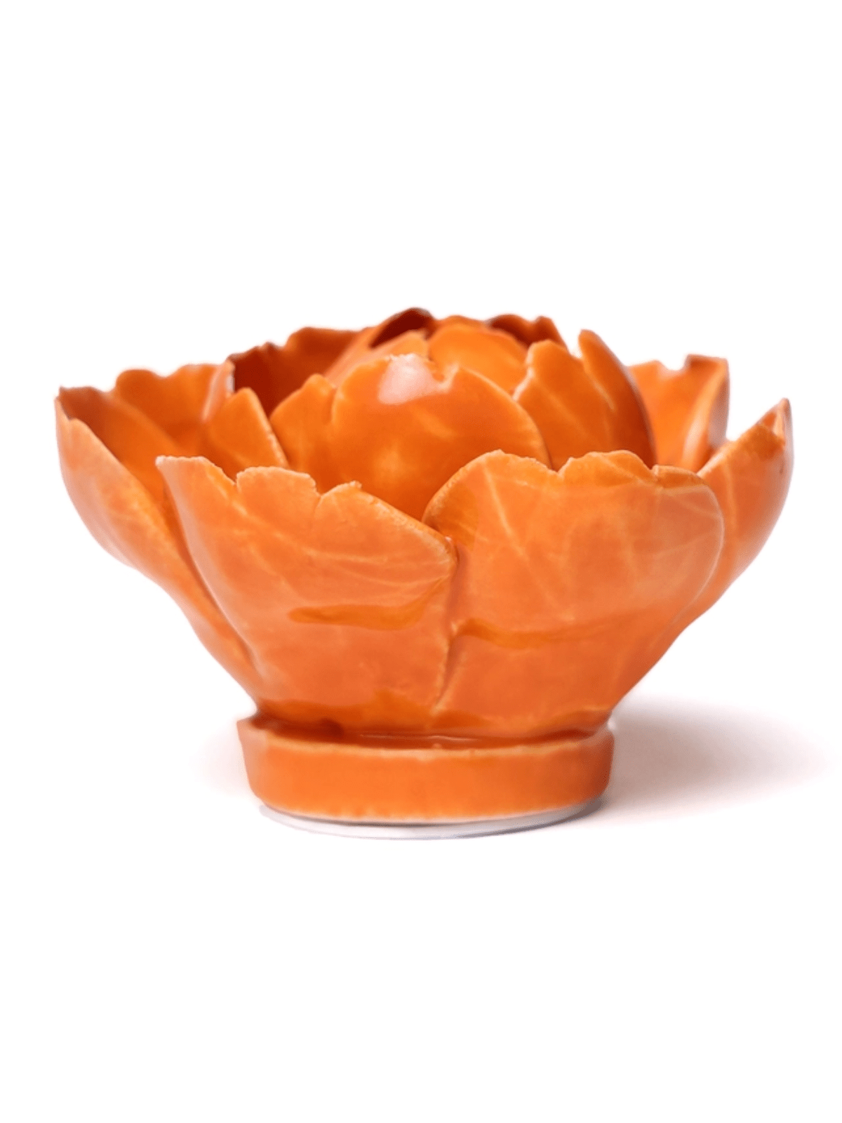 Ceramic Small Orange Peony Flower figurine La Vie Bien Ceramic Small Orange Peony Flower