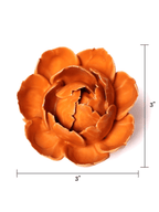 Ceramic Small Orange Peony Flower figurine La Vie Bien Ceramic Small Orange Peony Flower