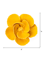Ceramic Small Yellow Poppy Flower figurine La Vie Bien Ceramic Small Yellow Poppy Flower