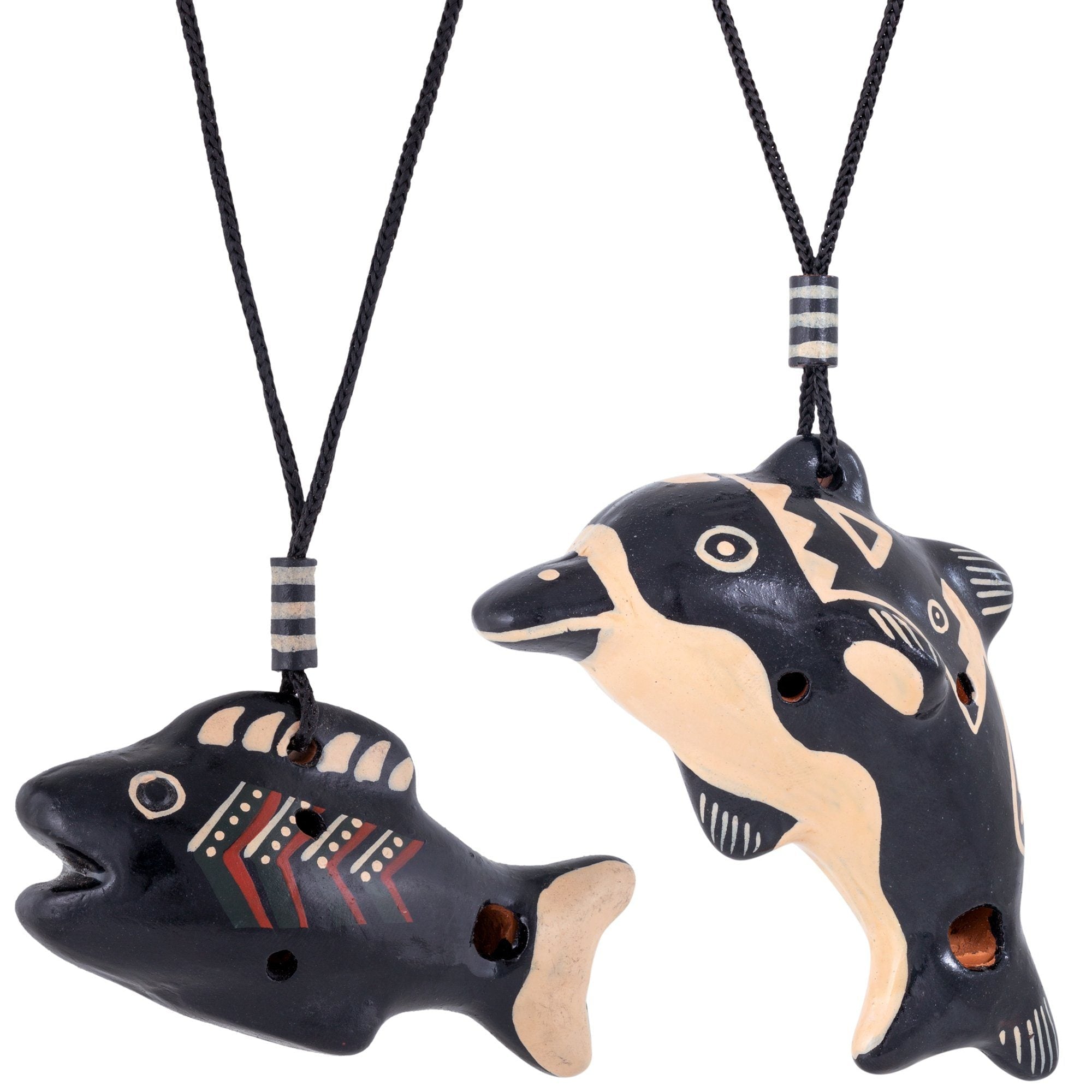 Ceramic Swimmer Ocarina Necklace Necklaces - Fashion La Vie Bien Ceramic Swimmer Ocarina Necklace