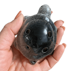 Ceramic Turtle Ocarina Ocean Black by Music Frog Co