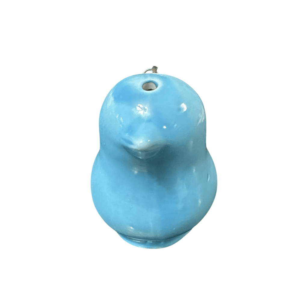 Ceramic Water Whistle Wind Instrument Blue Bird by Music Frog Co