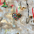 Cereal Box Bead Heart Ornament Ornaments La Vie Bien Cereal Box Bead Heart Ornament