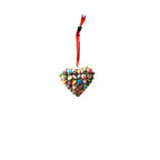 Cereal Box Bead Heart Ornament Ornaments La Vie Bien Cereal Box Bead Heart Ornament