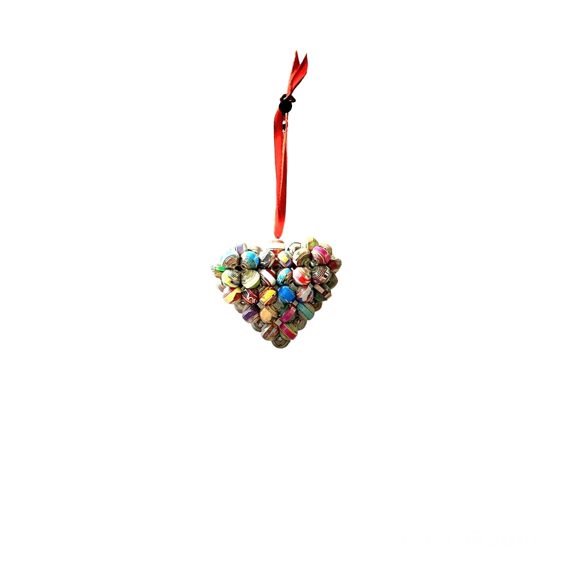 Cereal Box Bead Heart Ornament Ornaments La Vie Bien Cereal Box Bead Heart Ornament