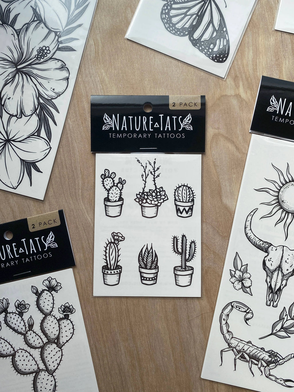 Potted Cactus Temporary Tattoo by JT Trading Post