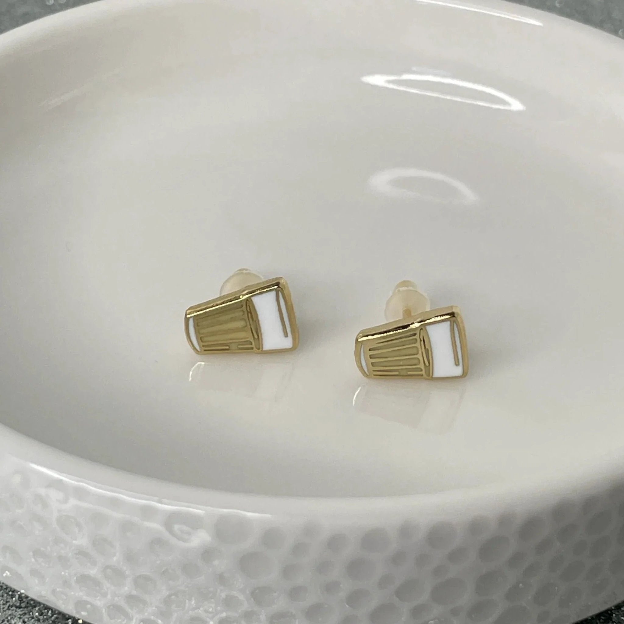 Chai Cup Studs by Modern Desi