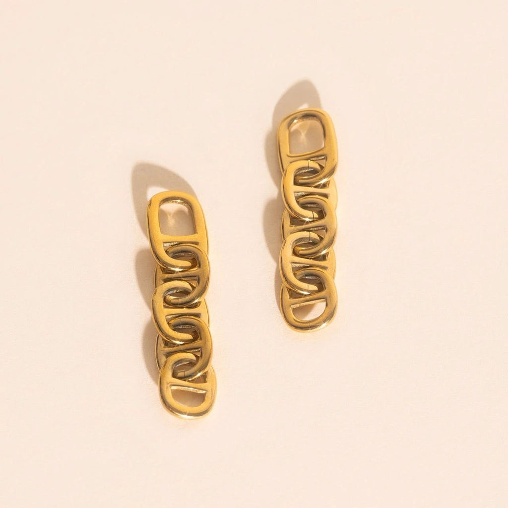 Chain Chunky Huggie Hoop Charms by Oh Clementine