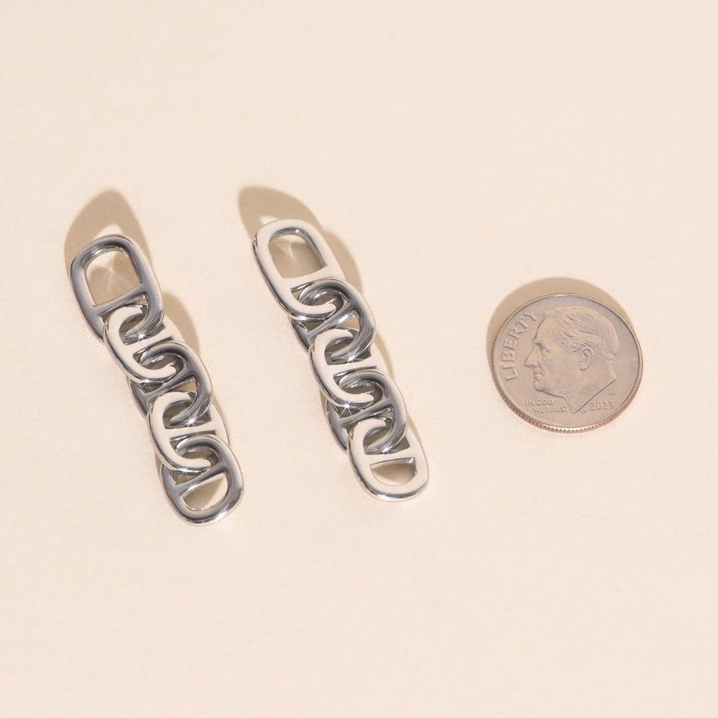 Chain Chunky Huggie Hoop Charms by Oh Clementine