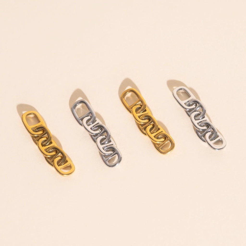 Chain Chunky Huggie Hoop Charms by Oh Clementine