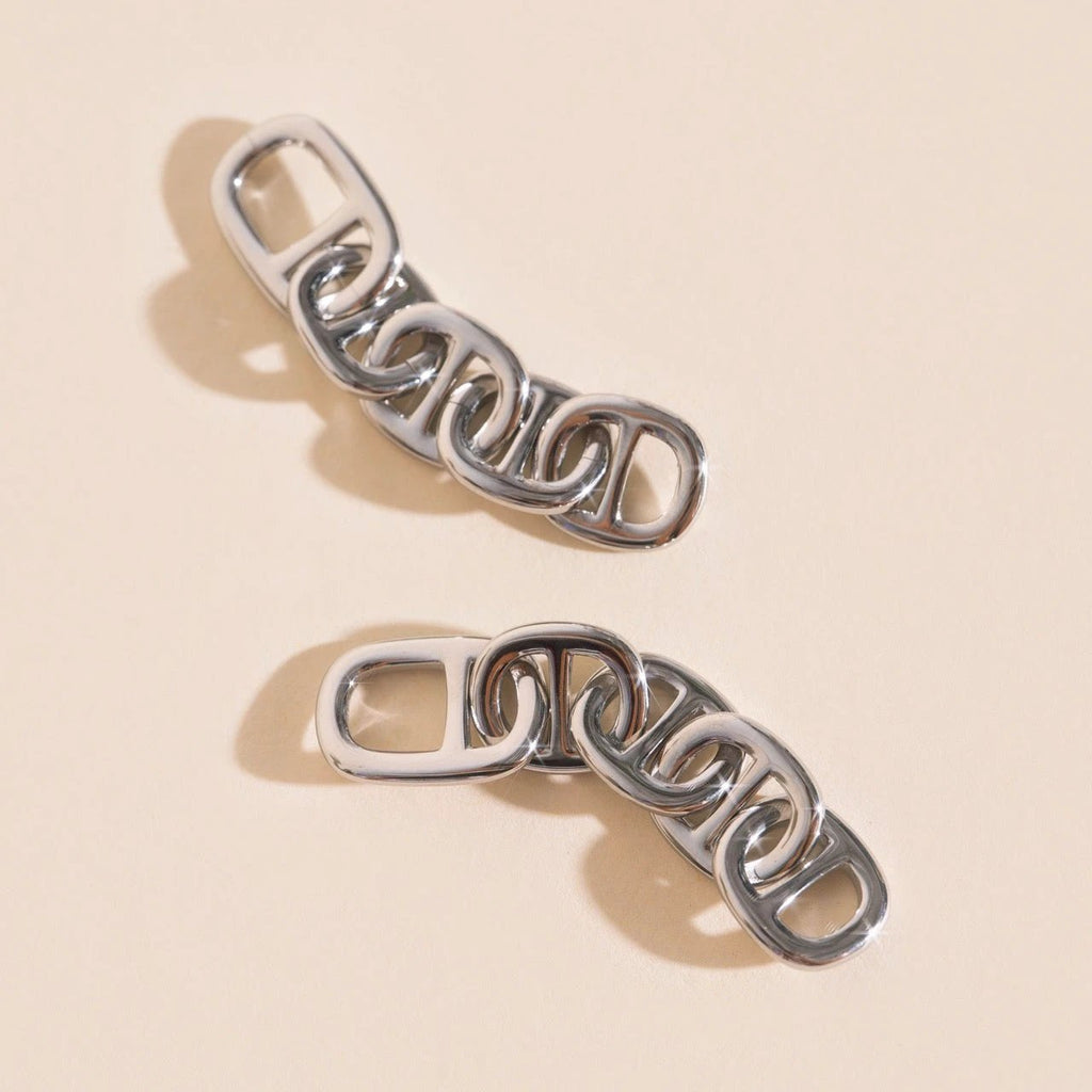 Chain Chunky Huggie Hoop Charms by Oh Clementine