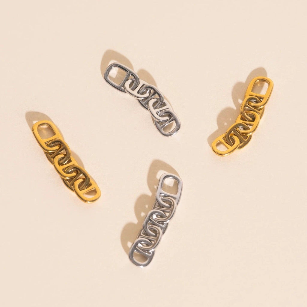 Chain Chunky Huggie Hoop Charms by Oh Clementine