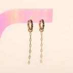 Chain Huggie Hoop Charms by Oh Clementine