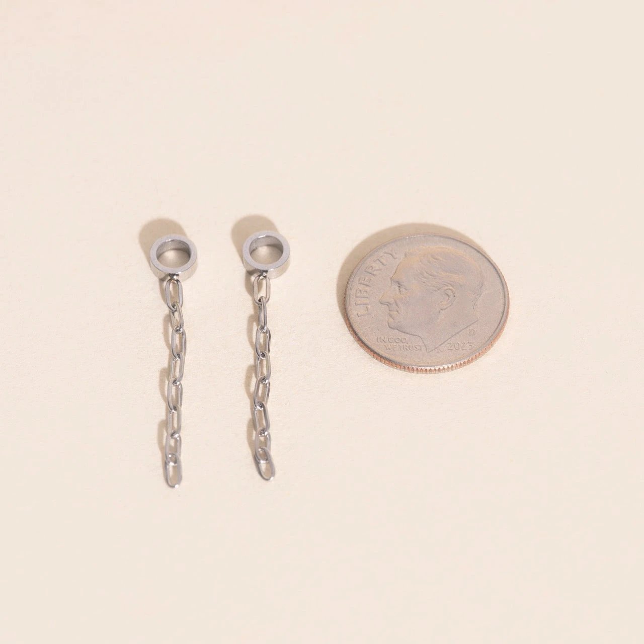 Chain Huggie Hoop Charms by Oh Clementine